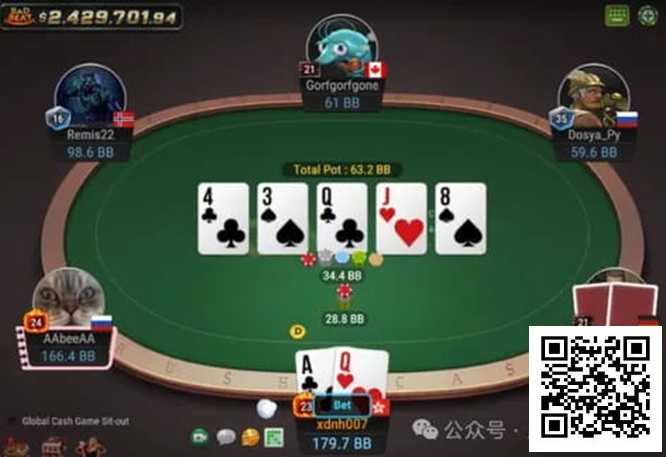 【GG扑克】牌局分析：TPTK坚决拿3条街价值