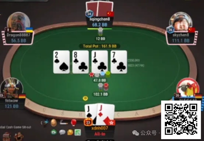 【GG扑克】牌局分析：推allin的时机很完美
