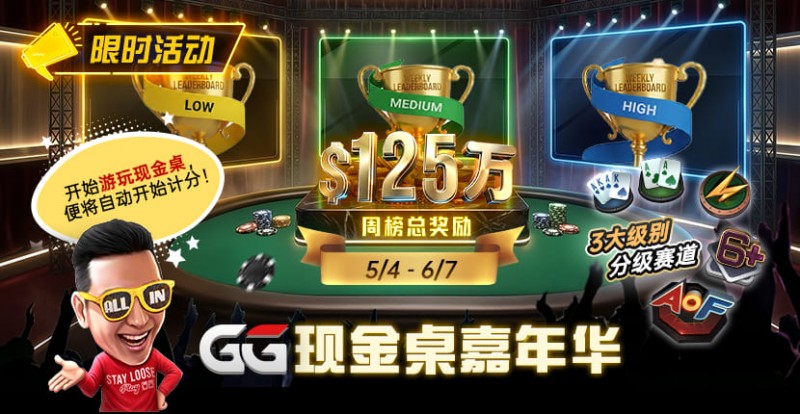 【GG扑克】GG现金桌嘉年华2026｜排行榜规则+积分机制+每日/每周奖励详解
