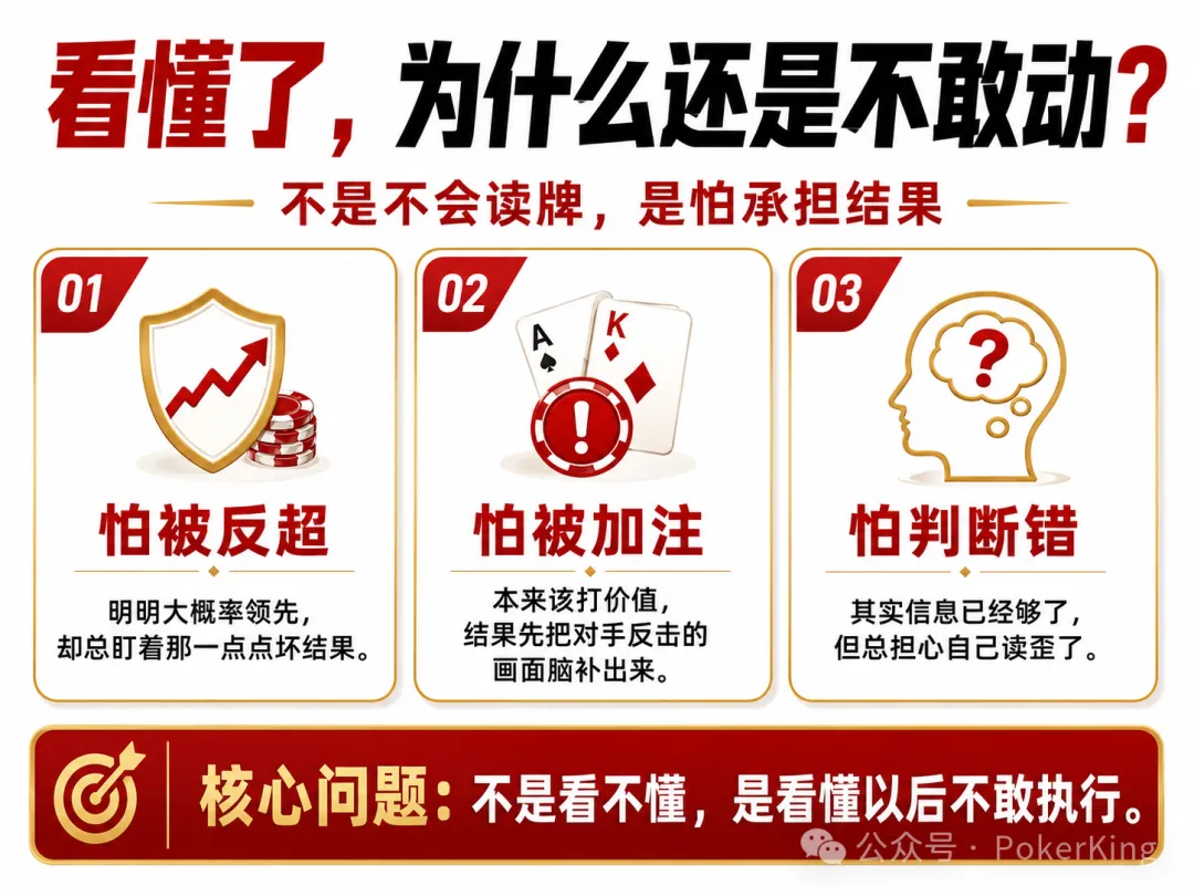 【GG扑克】看穿范围却不敢动？你不是没读懂牌，只是被恐惧按住了手