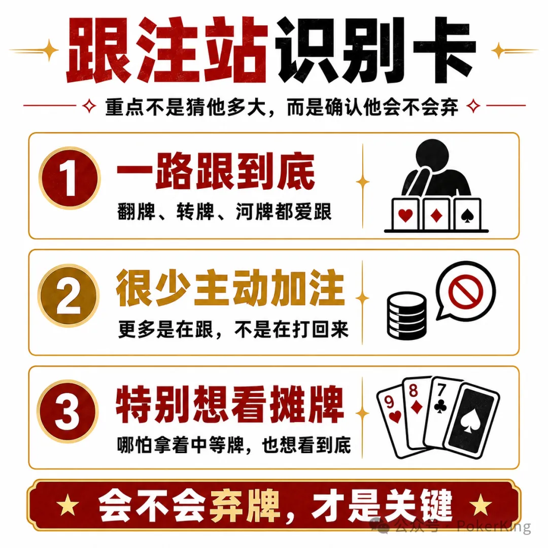 【GG扑克】面对“跟注站”，别再讲复杂故事了：三条调整让你少吃亏