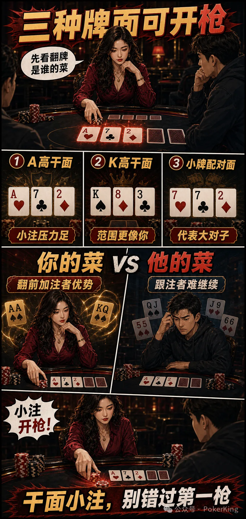 【GG扑克】翻牌第一枪该不该开?别只看自己中没中,先看牌面更像谁