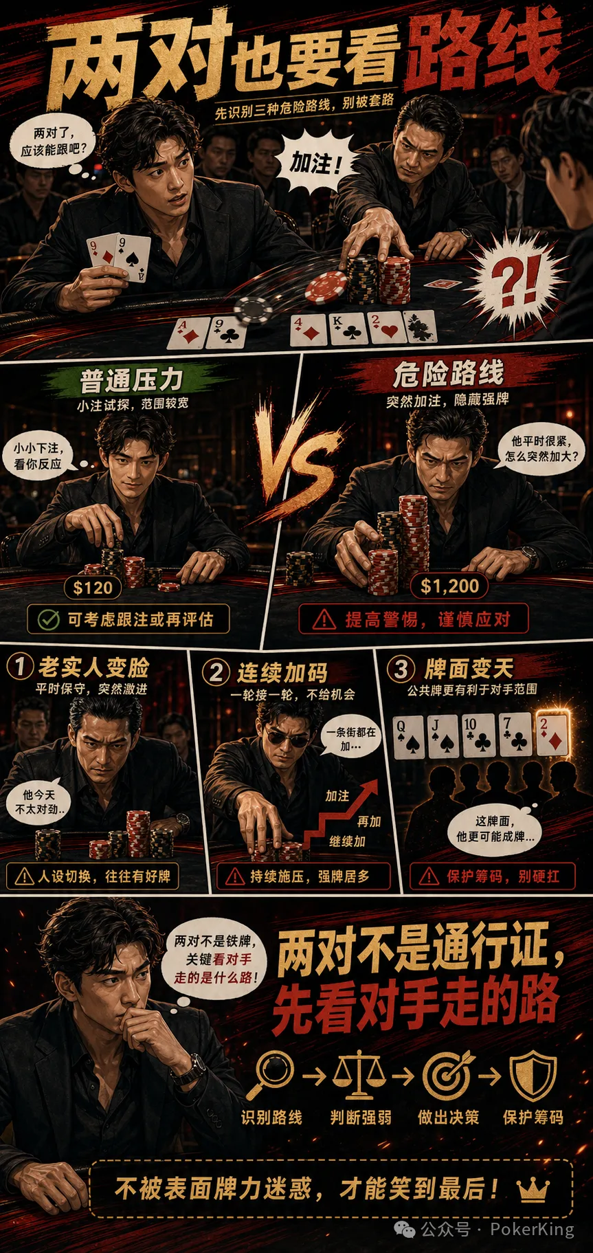 【GG扑克】两对被加注,为什么越看越危险?三条路线帮你重新估价