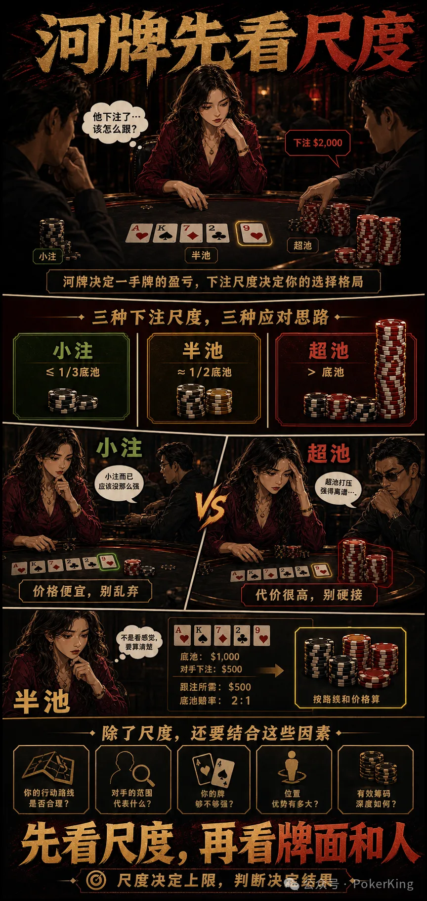 【GG扑克】河牌下注尺度的秘密:小注别乱弃,半池看路线,超池先敬三分