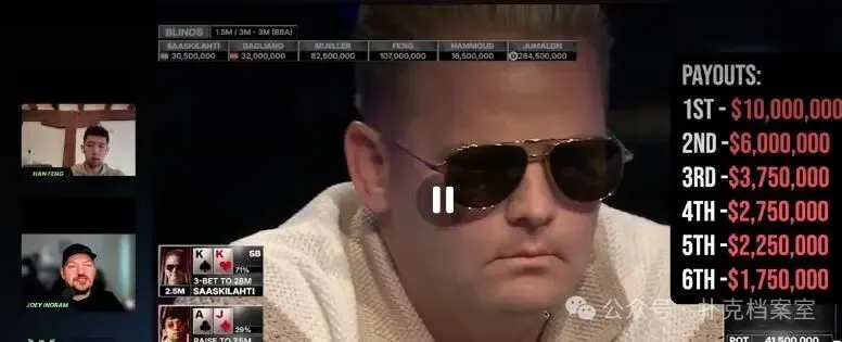 【GG扑克】“这可能是我一生的遗憾”:WSOP主赛第五名Han Feng复盘决赛桌最痛一手牌