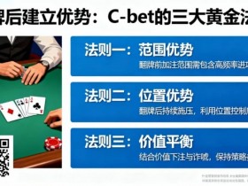 【GG扑克】如何在翻牌后建立优势?C-bet的三大黄金法则